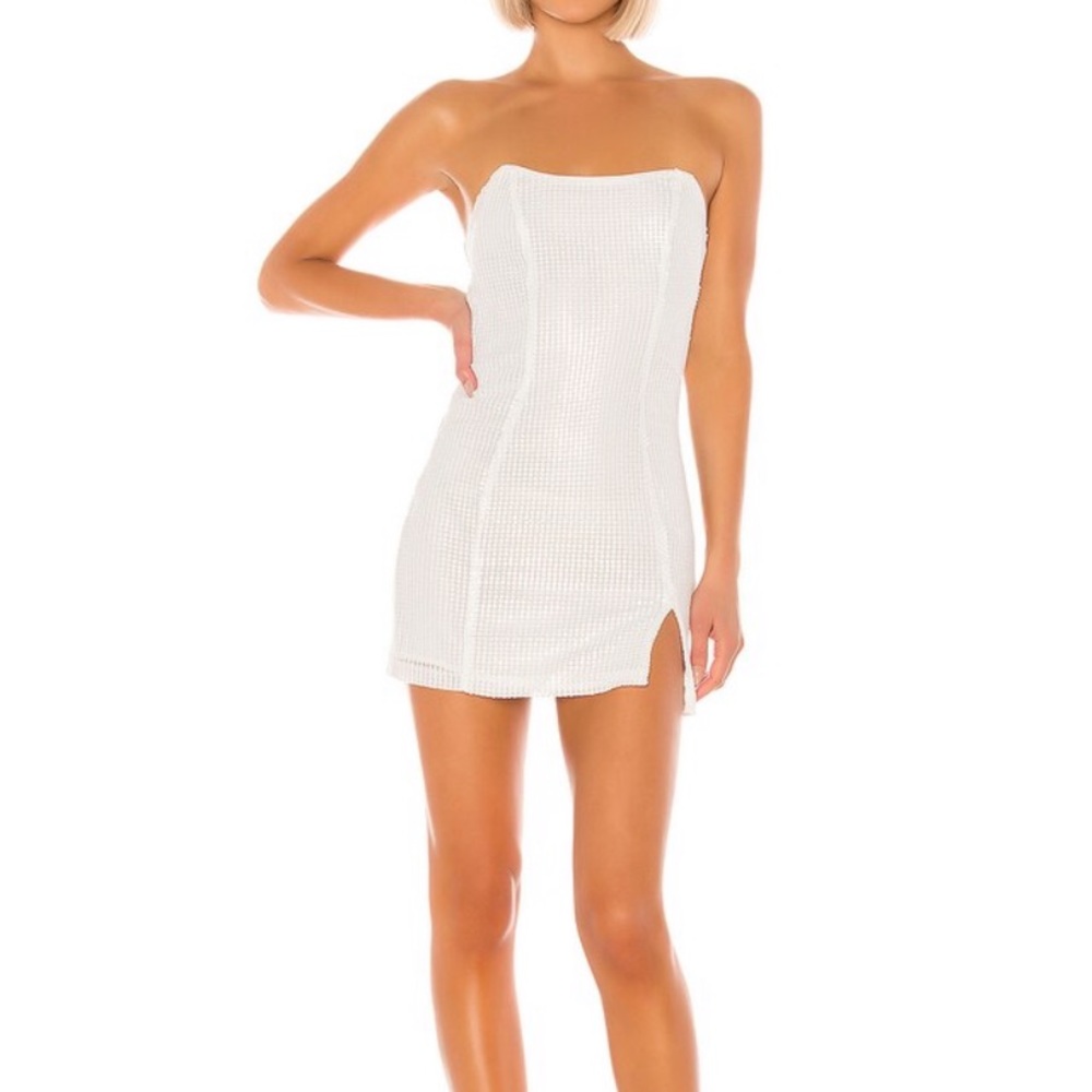 x REVOLVE Reid Mini Dress in White